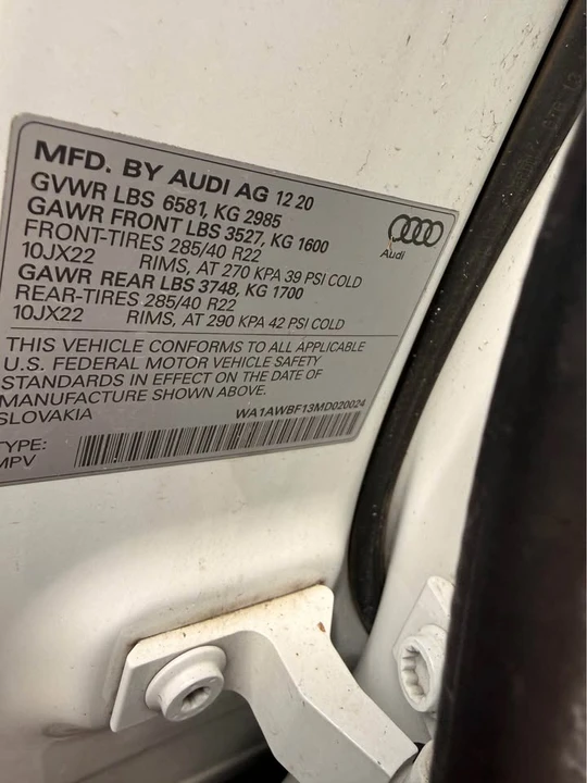 2021 Audi SQ8 - Image 9 of 9