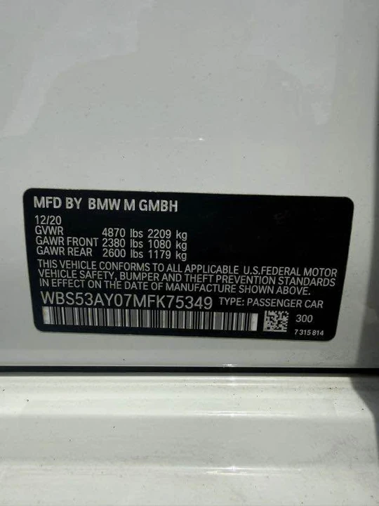 2021 BMW G80 M3 Sedan - Image 20 of 20