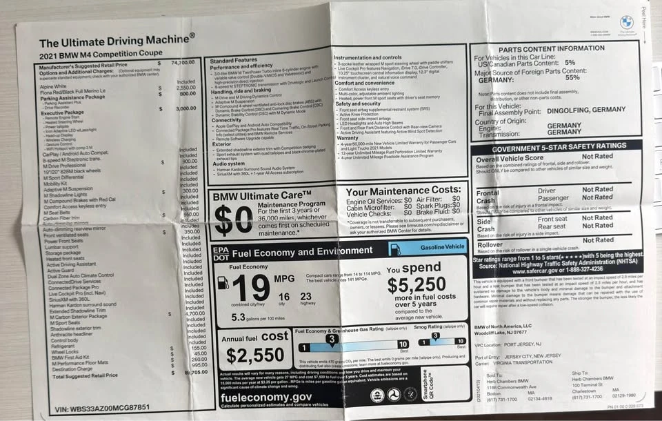 2021 BMW G82/G83 M4 - Image 10 of 10