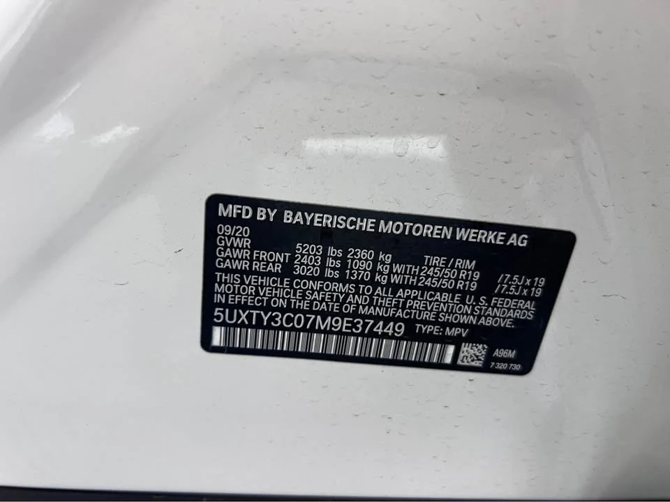 2021 BMW G01 X3 - Image 5 of 15