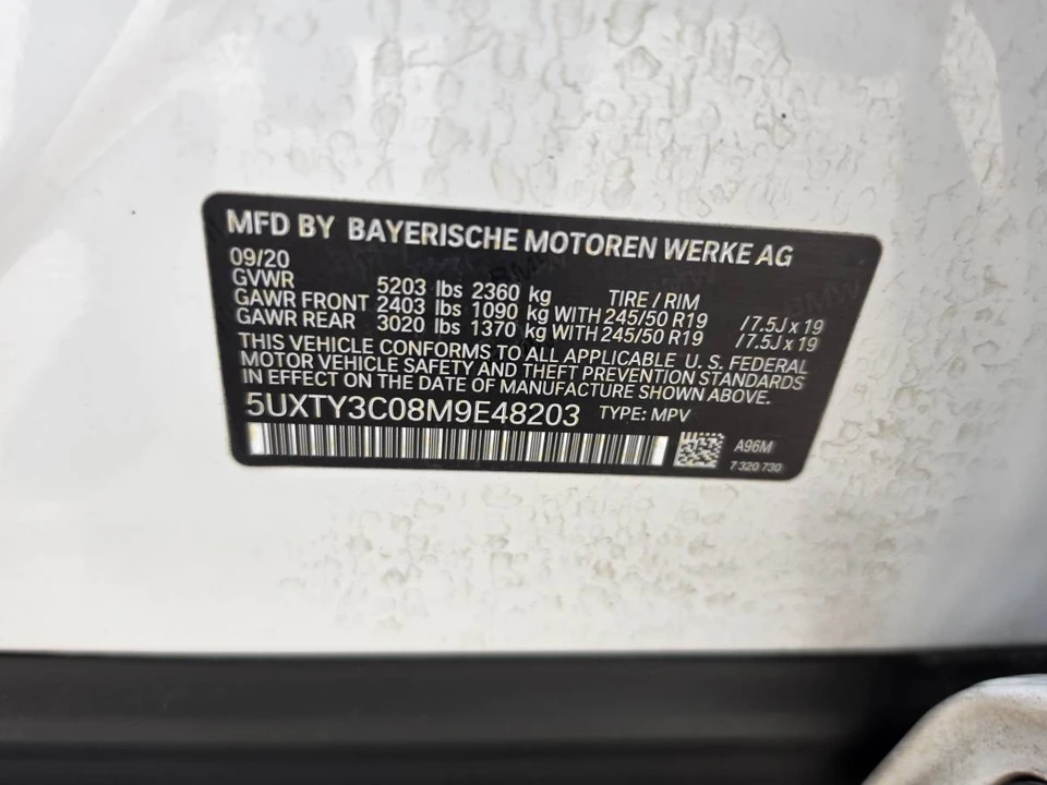 2021 BMW G01 X3 - Image 22 of 24