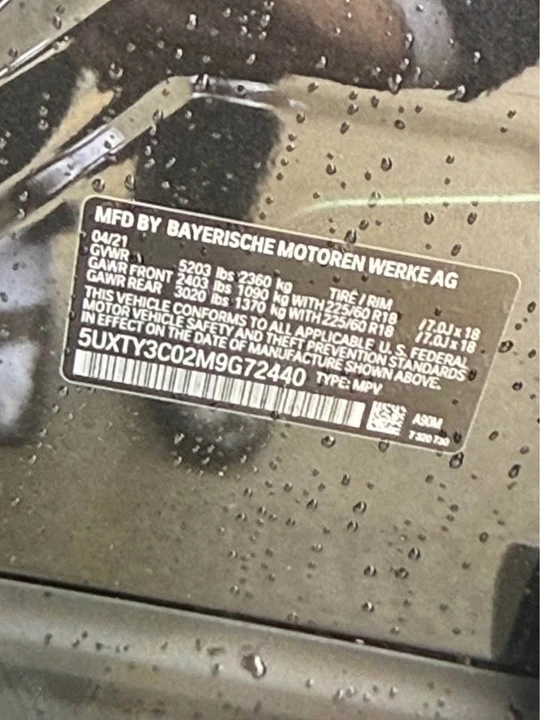 2021 BMW G01 X3 - Image 8 of 8