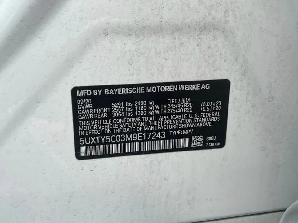 2021 BMW G01 X3 - Image 17 of 17