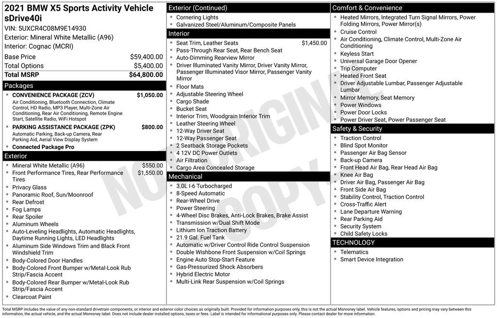 2021 BMW G05 X5 - Image 6 of 12
