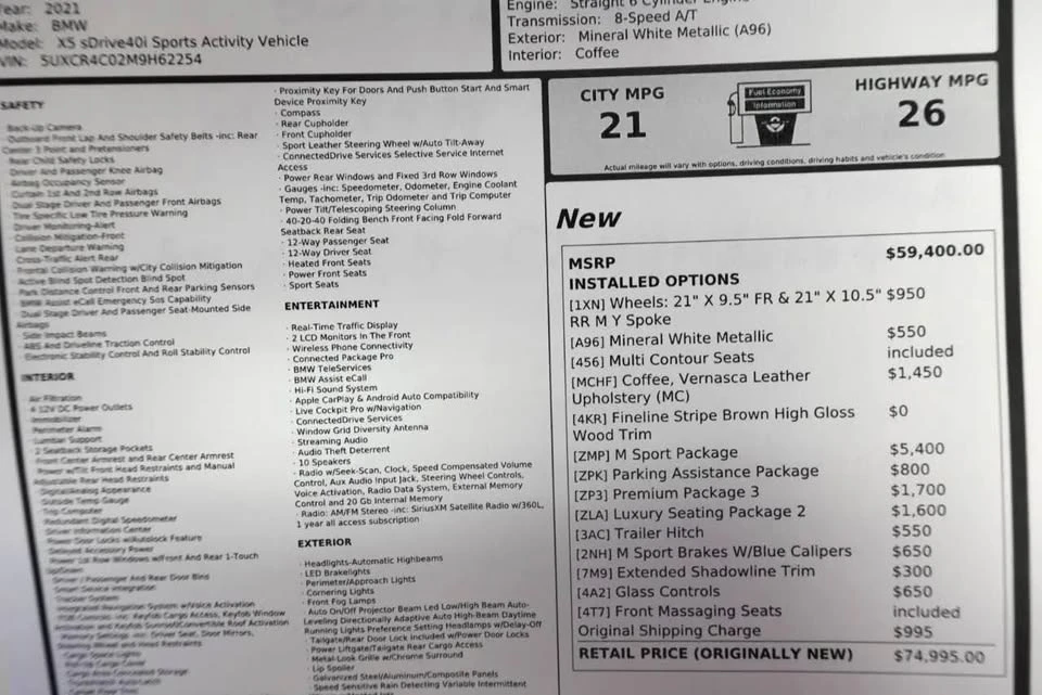 2021 BMW G05 X5 - Image 20 of 20