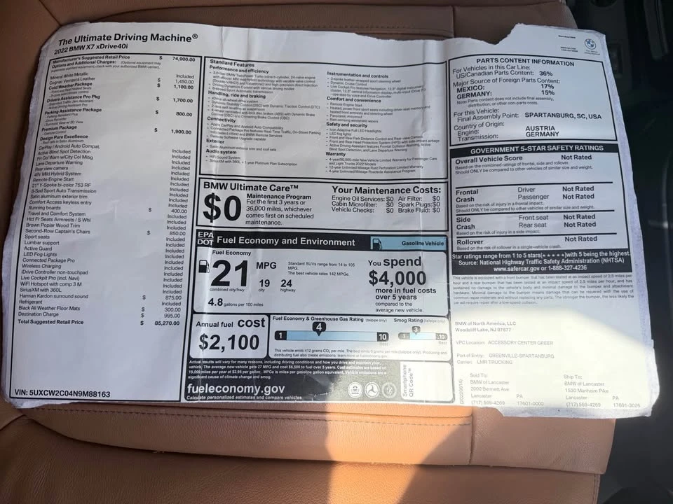 2021 BMW G07 X7 - Image 12 of 12