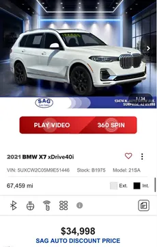 2021 BMW X7 xDrive40i Sport Utility 4D