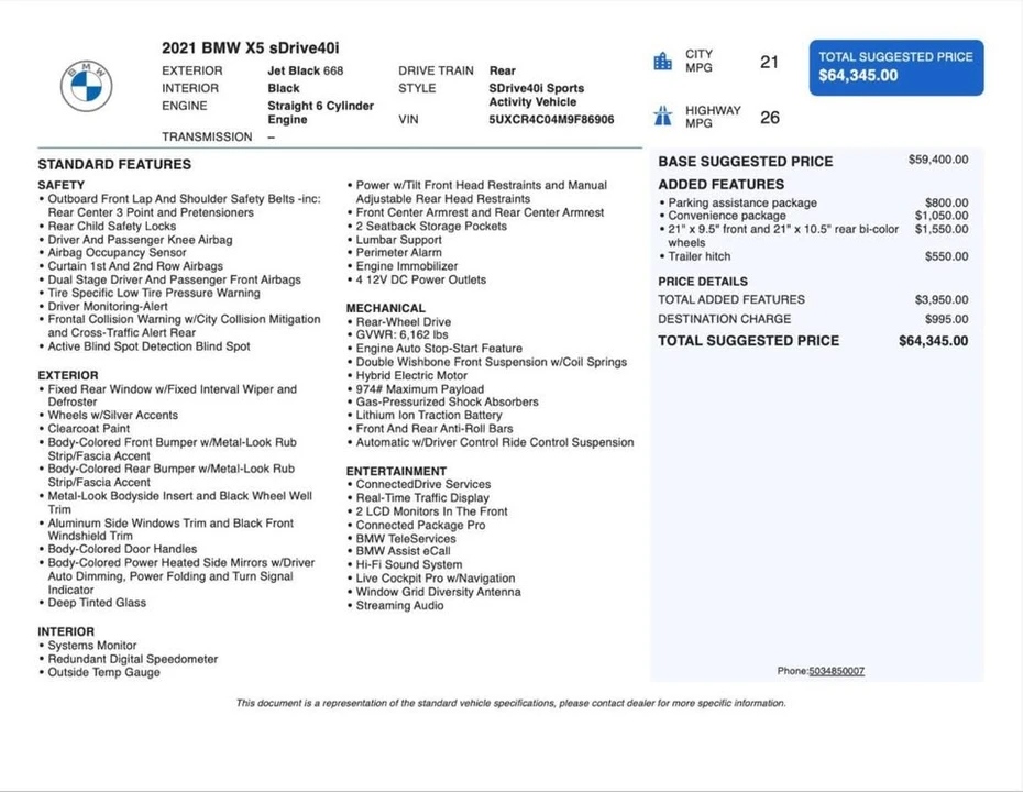 2021 BMW G05 X5 - Image 8 of 20