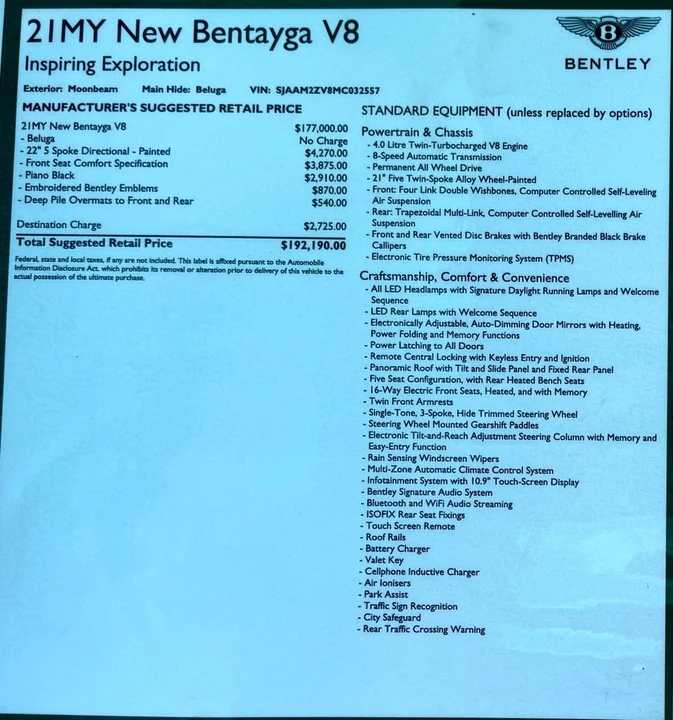 2021 Bentley Bentayga - Image 4 of 21