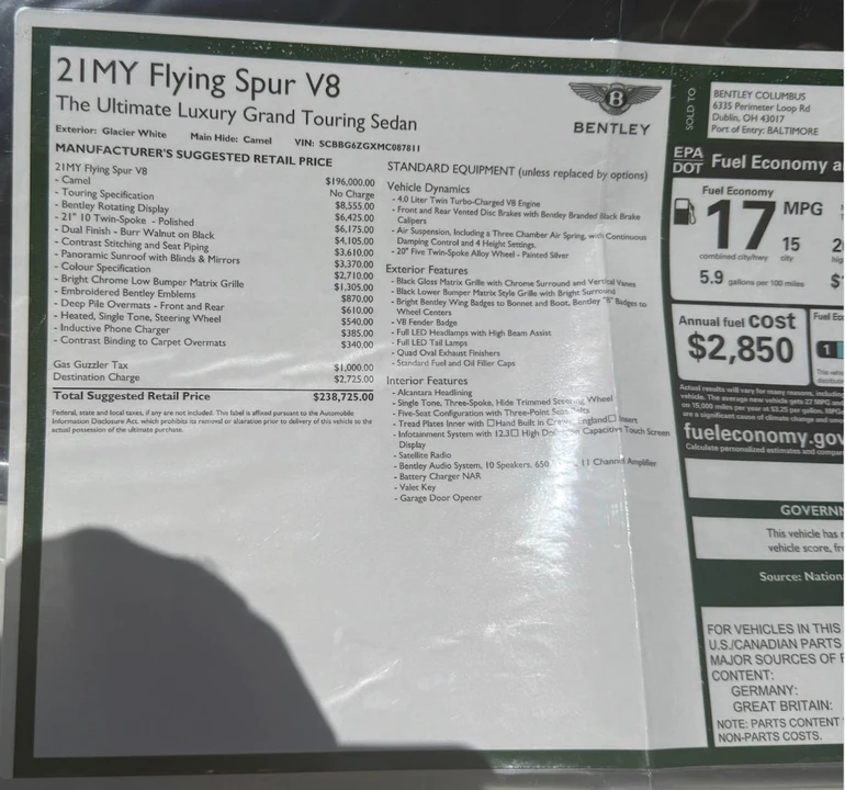 2021 Bentley Continental Flying Spur - Image 4 of 9
