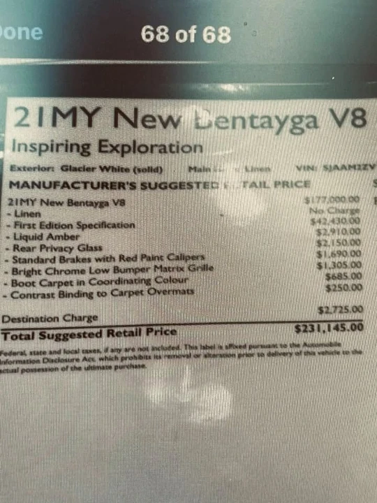 2021 Bentley Bentayga - Image 5 of 5