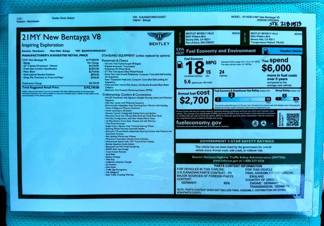 2021 Bentley Bentayga - Image 3 of 19