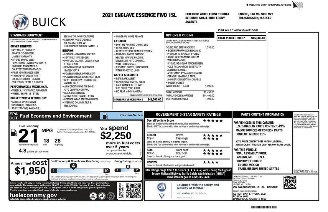 2021 Buick Enclave - Image 2 of 21