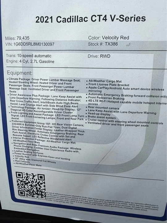 2021 Cadillac CT4-V - Image 7 of 7