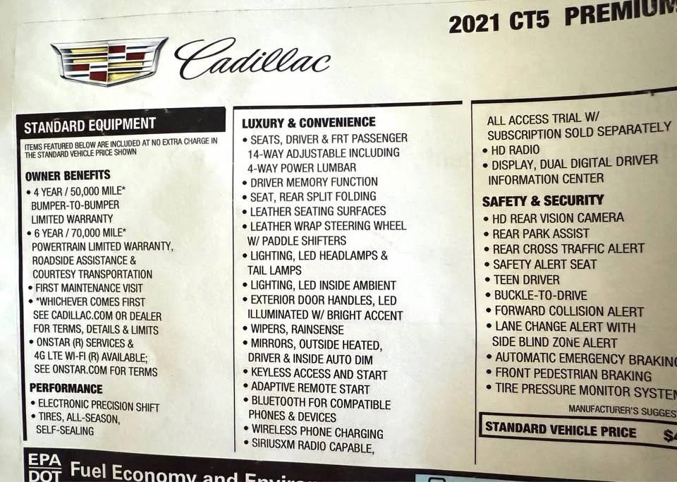 2021 Cadillac CT5 - Image 5 of 8