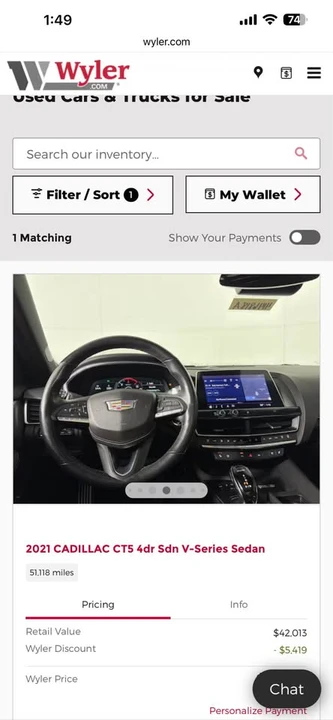 2021 Cadillac CT5-V - Image 9 of 15