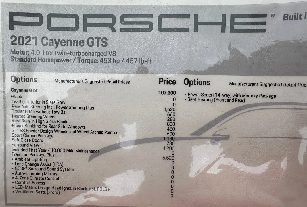 2021 Porsche 9Y0/9Y3 Cayenne GTS - Image 6 of 10