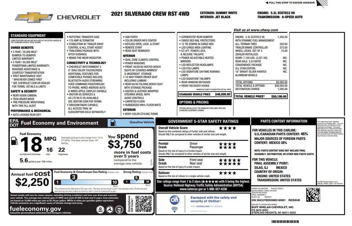 2021 Chevrolet Silverado 4th Gen - Image 2 of 12