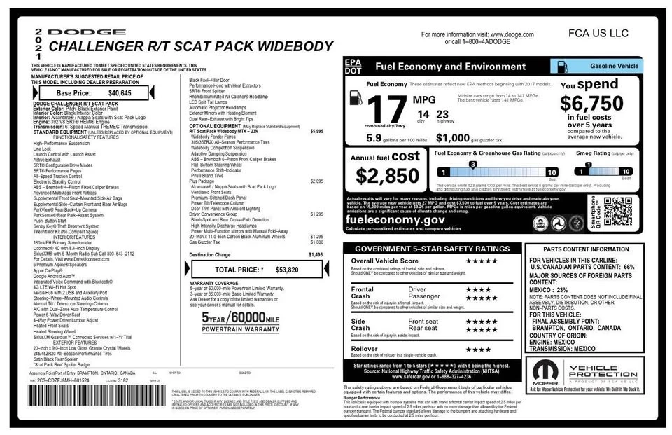 2021 Dodge Challenger SRT8 & 392 3rd Gen - Image 10 of 10