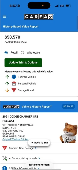 2021 Dodge Charger SRT Hellcat 7th Gen - Image 13 of 13