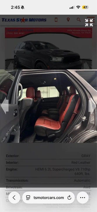 2021 Dodge Durango SRT Hellcat 3rd Gen - Image 10 of 11