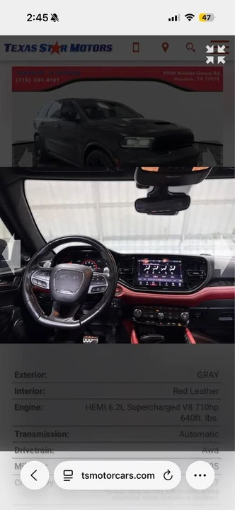 2021 Dodge Durango SRT Hellcat 3rd Gen - Image 7 of 11