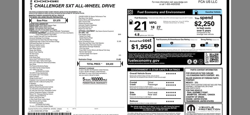 2021 Dodge Challenger 3rd Gen - Image 3 of 5