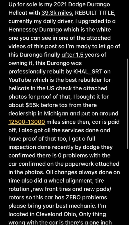 2021 Dodge Durango SRT Hellcat 3rd Gen - Image 15 of 16