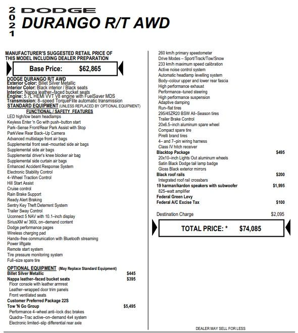 2021 Dodge Durango 3rd Gen - Image 13 of 13