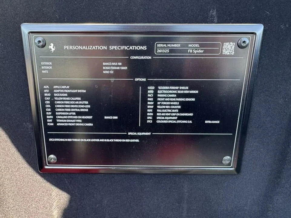 2021 Ferrari F8 Spider - Image 16 of 17