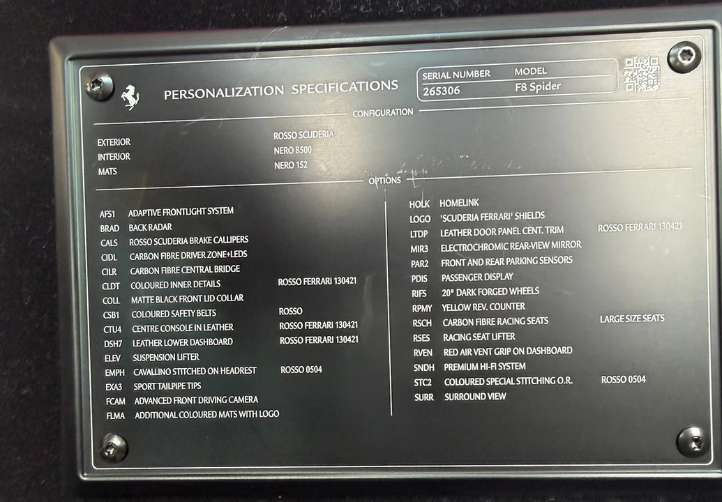 2021 Ferrari F8 Spider - Image 26 of 26
