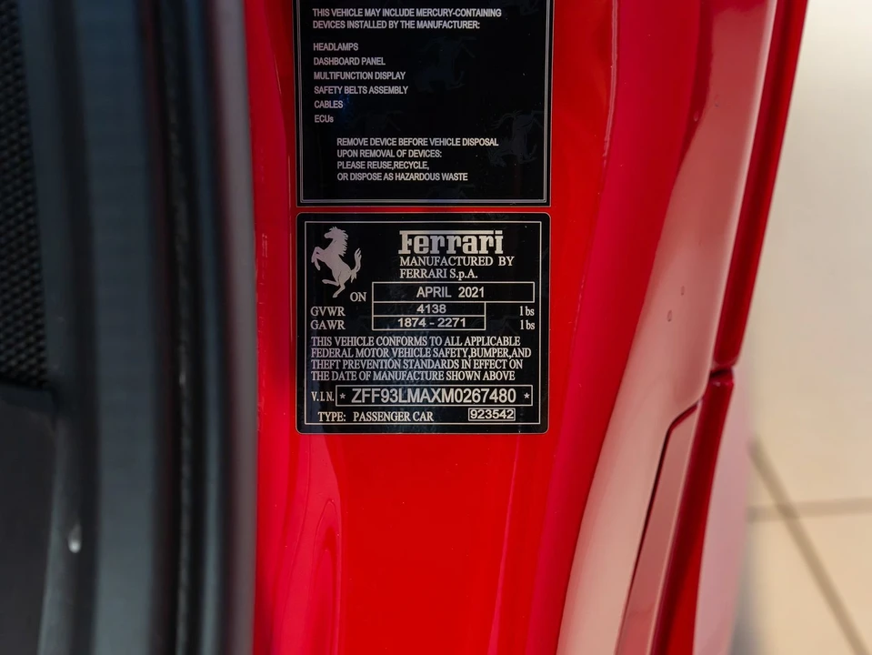 2021 Ferrari F8 Spider - Image 26 of 31