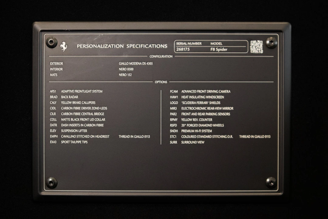 2021 Ferrari F8 Spider - Image 18 of 19