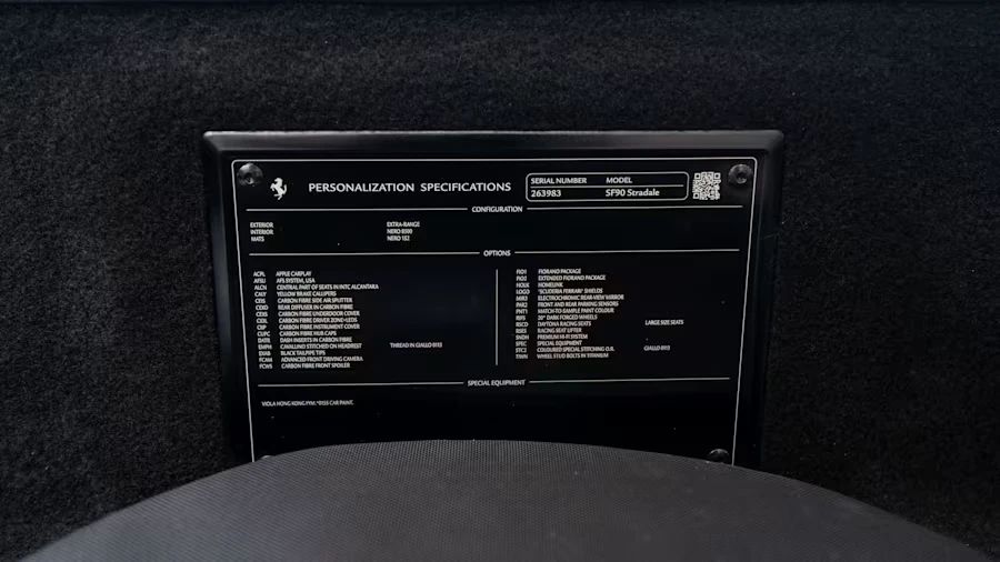 2021 Ferrari SF90 Stradale - Image 20 of 20