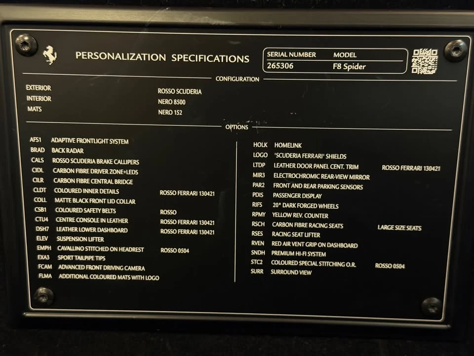 2021 Ferrari F8 Spider - Image 20 of 20