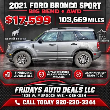2021 Ford Bronco Big Bend Sport Utility 4D