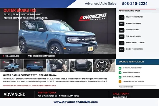 2021 Ford Bronco Sport Outer Banks