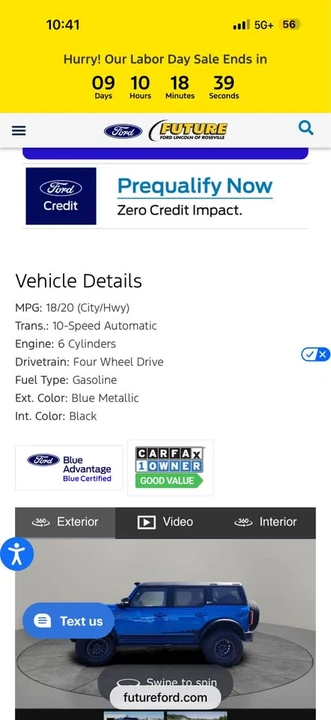 2021 Ford Bronco 6th Gen - Image 9 of 9