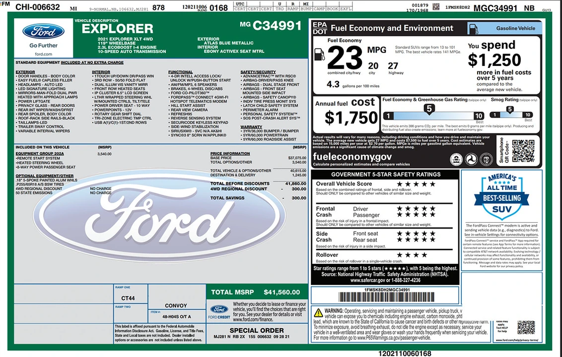 2021 Ford Explorer 6th Gen - Image 7 of 21
