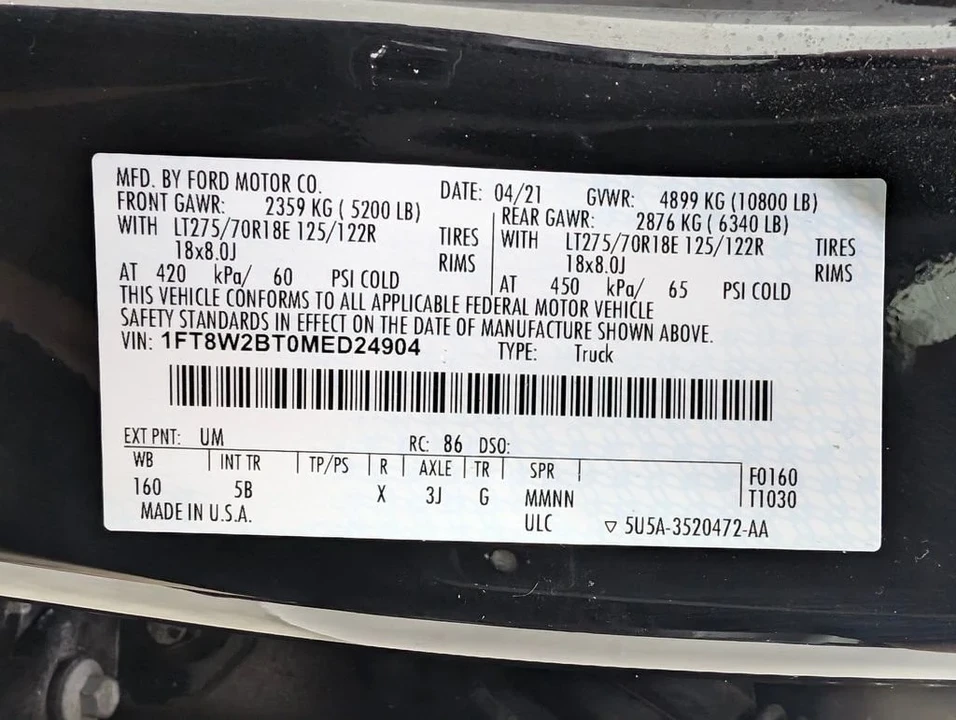 2021 Ford Super Duty 4th Gen - Image 10 of 11