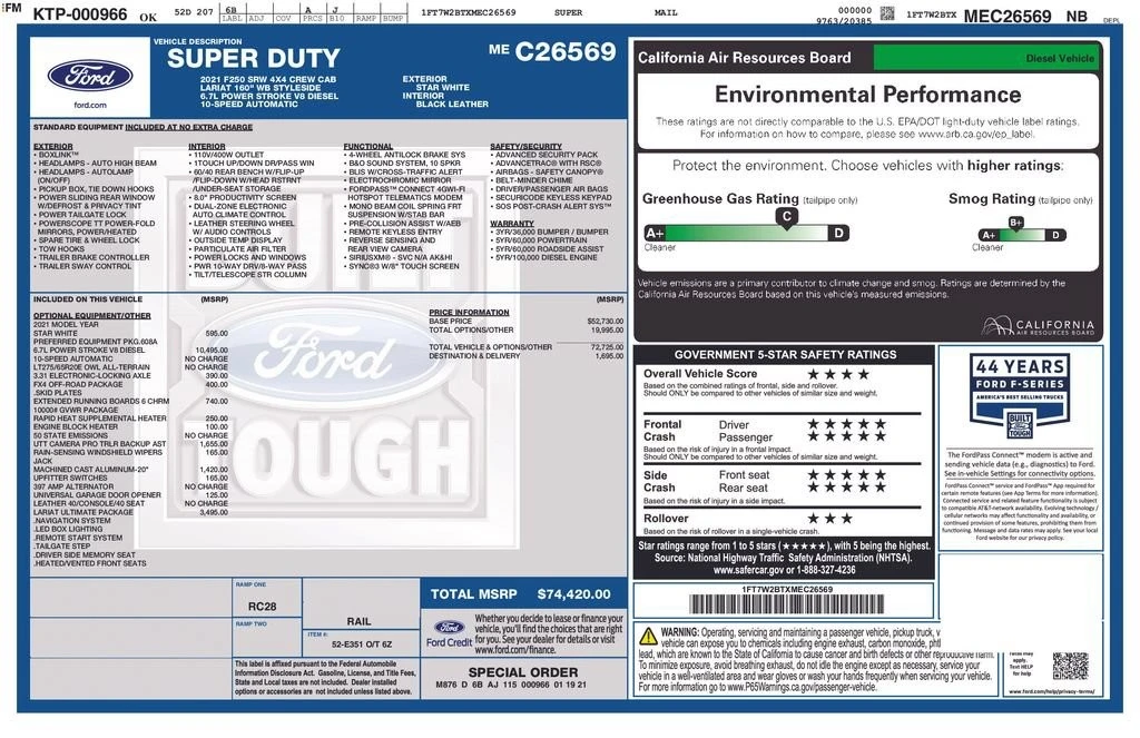 2021 Ford Super Duty 4th Gen - Image 2 of 2