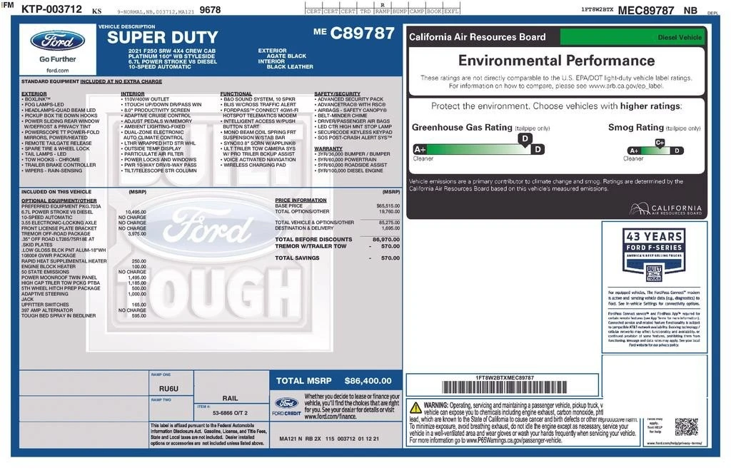 2021 Ford Super Duty 4th Gen - Image 2 of 2