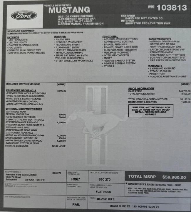 2021 Ford S550 Mustang GT - Image 20 of 20