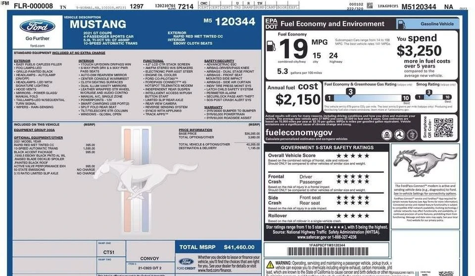 2021 Ford S550 Mustang GT - Image 16 of 16