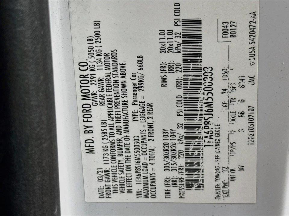 2021 Ford S550 Mustang - Image 18 of 18