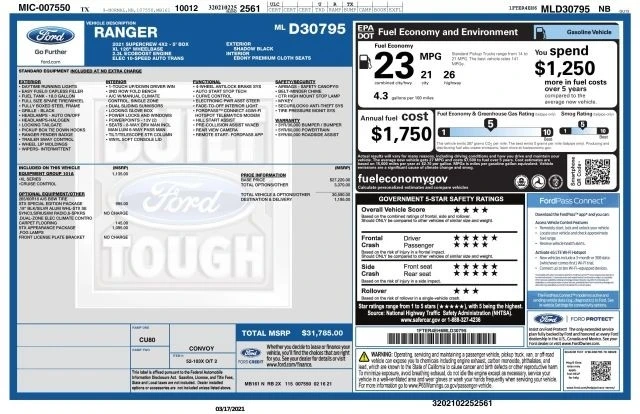 2021 Ford Ranger 4th Gen - Image 3 of 12