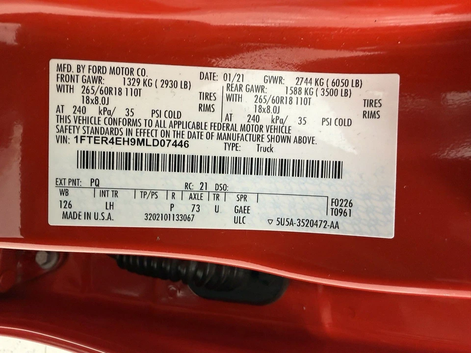2021 Ford Ranger 4th Gen - Image 17 of 21