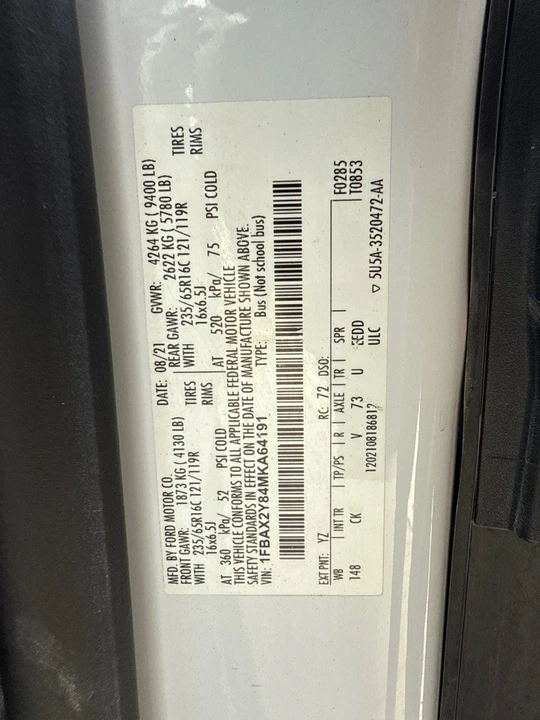 2021 Ford Transit - Image 7 of 20