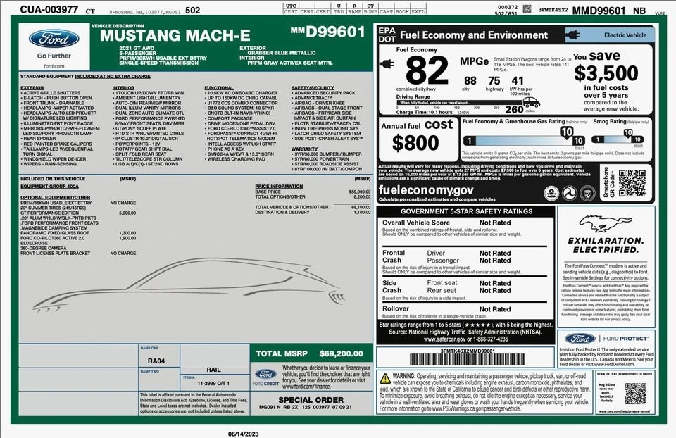 2021 Ford Mustang Mach-E - Image 7 of 7