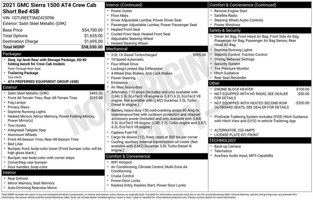 2021 GMC Sierra 5th Gen - Image 2 of 2